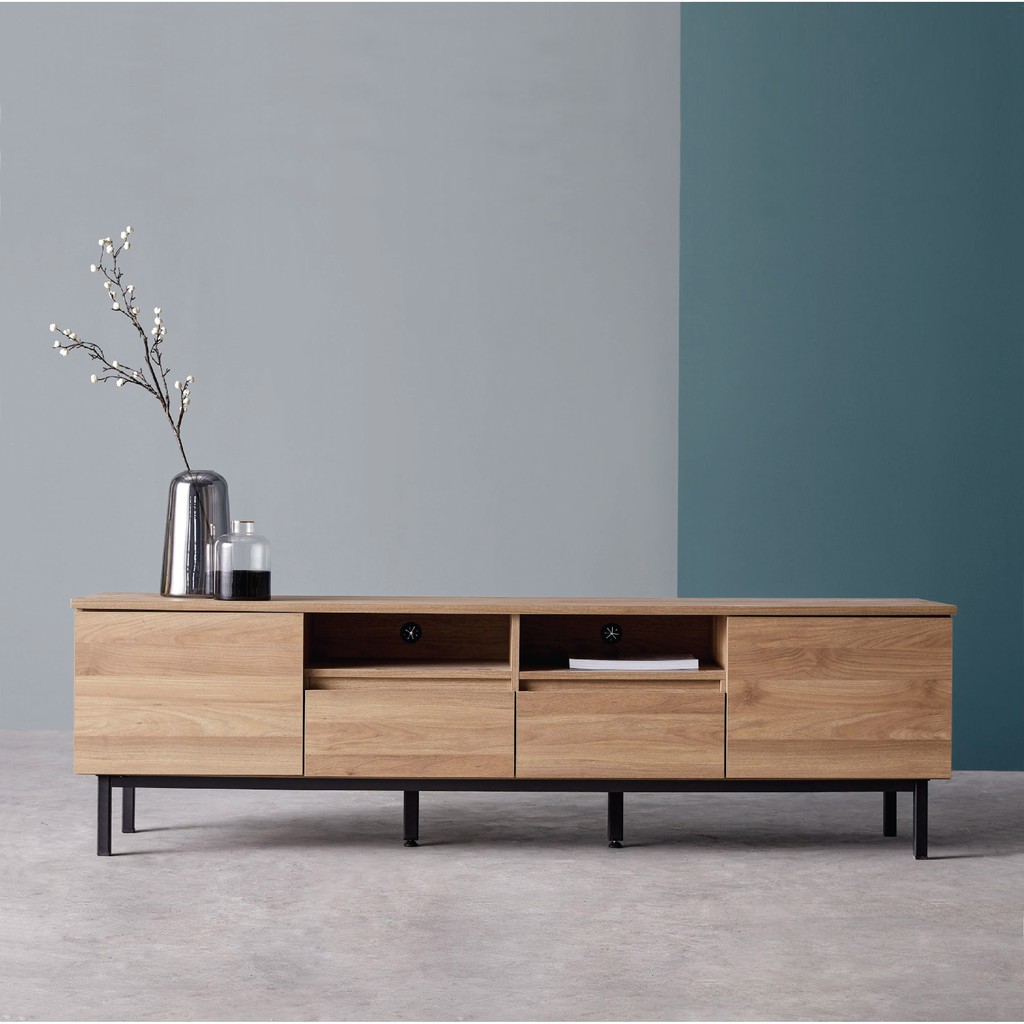 Inhome furniture ชั้นวางทีวี 65 นิ้ว บาน Soft-Close W180xD40xH52 รุ่น TV-1853  ตู้วางทีวี โต๊ะทีวี T