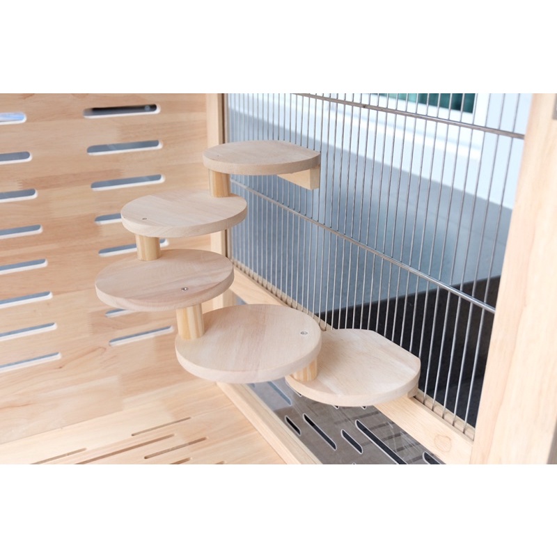 LP154 ชั้นบันได 6 ชั้น สำหรับสัตว์เลี้ยง ที่อยู่สัตว์เลี้ยง บันไดสัตว์เลี้ยง นก กระรอก ชินชิล่า ไม้เกรดA