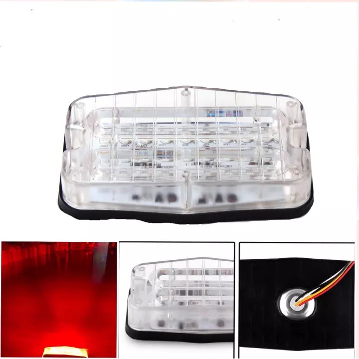 FS ไฟไซเรน M6 (1ชิ้น) ไฟกู้ภัยรถฉุกเฉิน 18LED กำลังไฟ 12V แสงสีแดง เหลือง น้ำเงิน