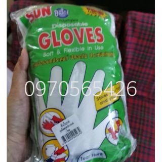 ถุงมือพลาสติกใสบาง​กันเชื้อโรคเข้าสู่ร่างกาย ประหยัด​ สำหรับหยิบจับสิ่งของ