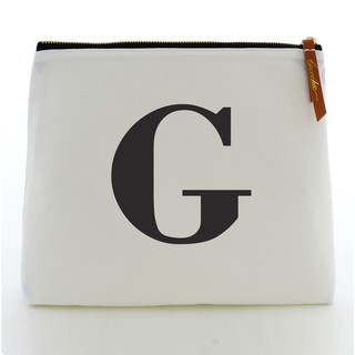 กระเป๋า ALPHABET MAKEUP BAGS LARGE WHITE “G”