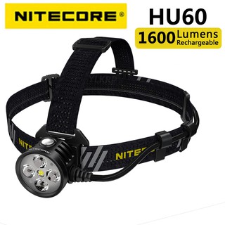 NITECORE HU60 uses 4 spotlights and 1 floodlight 1600 lumens and 1200 lumens, the first wireless electronic focusing technology, USB rechargeable headlights