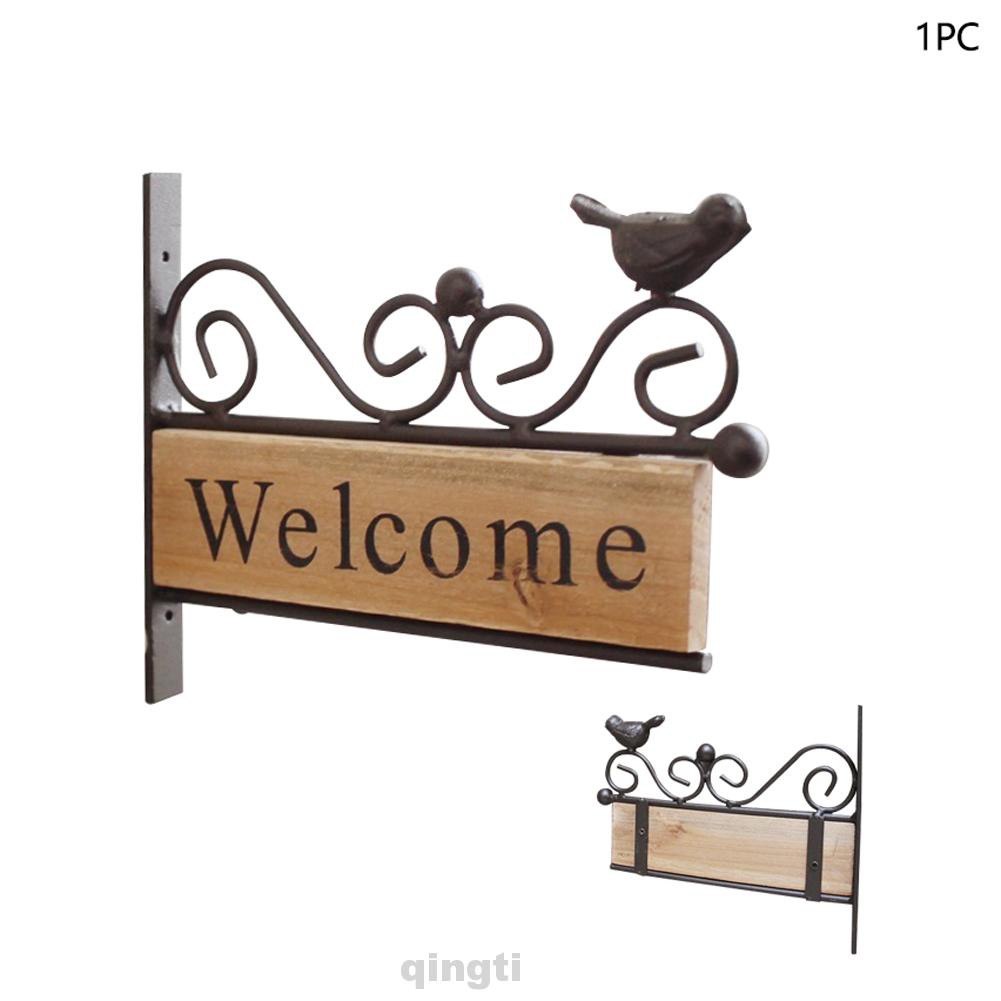 Gift House Pastoral Stable Wrought Iron Vintage Welcome Sign - qingti ...