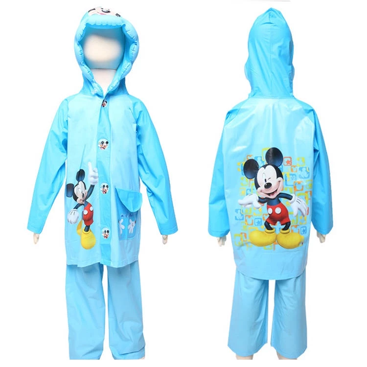 เสื้อกันฝนเด็ก พร้อมกางเกง ชุดกันฝนเด็กไปโรงเรียน thumbnail 9