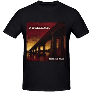 เสื้อยืดโอเวอร์ไซส์เสื้อยืดลําลอง แขนสั้น พิมพ์ลาย Nickelback The Long Road สไตล์เกาหลี คุณภาพสูง สําหรับผู้ชายS-3XL