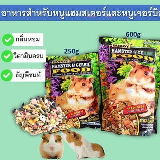 BD - Hamster &amp; Gerbil Food บัดดี้ อาหารสำหรับหนูแฮมสเตอร์และหนูเจอร์บิลอาหารหนูแฮมเอตร์ 250g