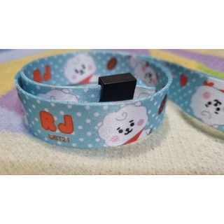 (พร้อมส่ง) สายคล้องนามบัตร , เเท่งไฟ , มือถือ ลายน้อง RJ จาก BT21