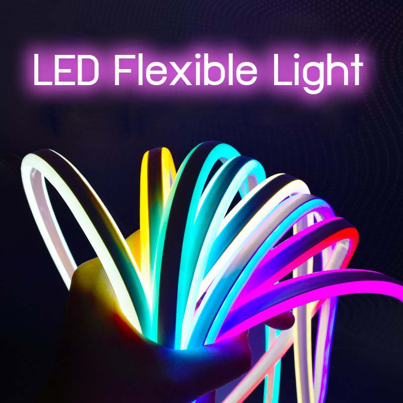 ไฟเส้นแต่งห้อง สามารถกันน้ำได้  220V Led Flexible Light Strip Double-sided ไฟเส้นนีออน