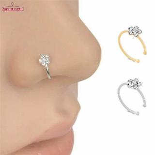 เครื่องประดับแฟชั่นแหวนเจาะร่างกายรูปตัว c ตกแต่ง rhinestones