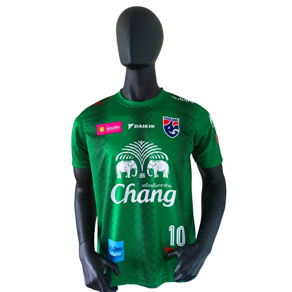 เสื้อซ้อมฟุตบอลทีมชาติไทย พิมพ์ลายทั้งตัว สีเขียว / ร้านบอลไทย Ballthaifc Sport