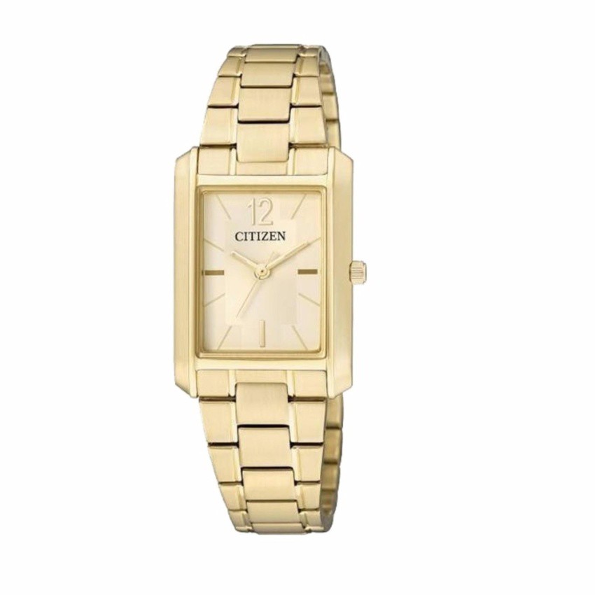 Citizen นาฬิกาข้อมือผู้หญิง ER0192-55P Eco-Drive Gold StainlessSteel Watch