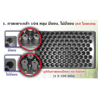 ิิBigblue ถาดเพาะชำ-ถาดเพาะกล้า 104 หลุม ไม่มีขอบ PS 60 mc.  (59610190)