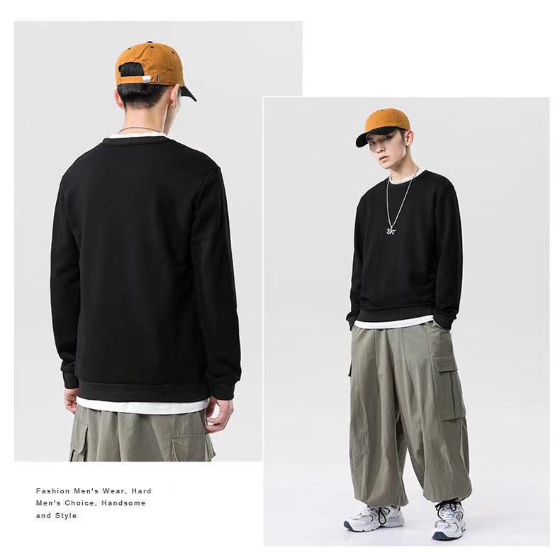 TS MEN เสื้อแขนยาวมีฮู้ด เสื้อกันหนาวมีฮู้ด  ผ้าสำลี ผ้าหนาดีใส่สบาย รุ่น0078 รูปที่ 7