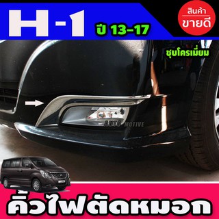 🔥ใช้TSAU384 ลดสูงสุด80บาท🔥H-1 ครอบไฟตัดหมอก ครอบไฟสปอร์ตไลท์ โครเมี่ยม HYUNDAI H1 2008-2017 (2ชิ้น)