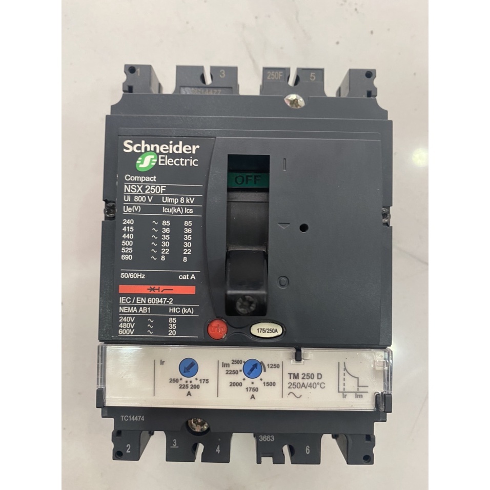 SCHNEIDER เบรกเกอร์อัตโนมัติ MCCB Compact NSX250F 2P 250A 36KA 415VAC LV431630 ชไนเดอร์ ชไนเดอร์ ชไน