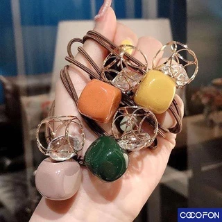 🔥พร้อมส่ง🔥#CC62 Hair band ยางรัดผมสไตล์เกาหลี ประดับลูกปัด แฟชั่น