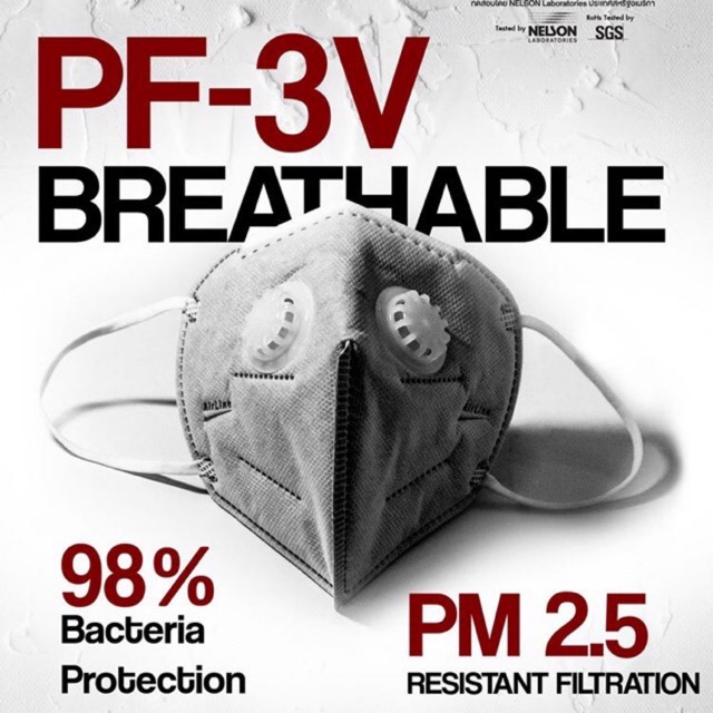 หน้ากากมีวาล์วคู่ กับ N 95