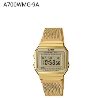 Casio แท้💯% รุ่น A700WMG-9A นาฬิกาสายตาข่ายสีทอง