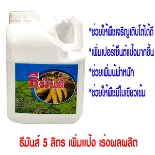 ธีมันส์ (ขนาด5ลิตร) ธาตุอาหารเสริมสำหรับพืช สูตรระเบิดหัว ช่วยเพิ่มเปร์เซ็นต์ปแป้ง ช่วยเพิ่มน้ำหนัก ช่วยให้พ