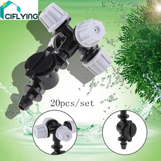 ❀ ciflying❀ 20pcs 4 Hole Cross Micro Misting Spray Cooling Nozzle Irrigation Sprinklers Ciflying