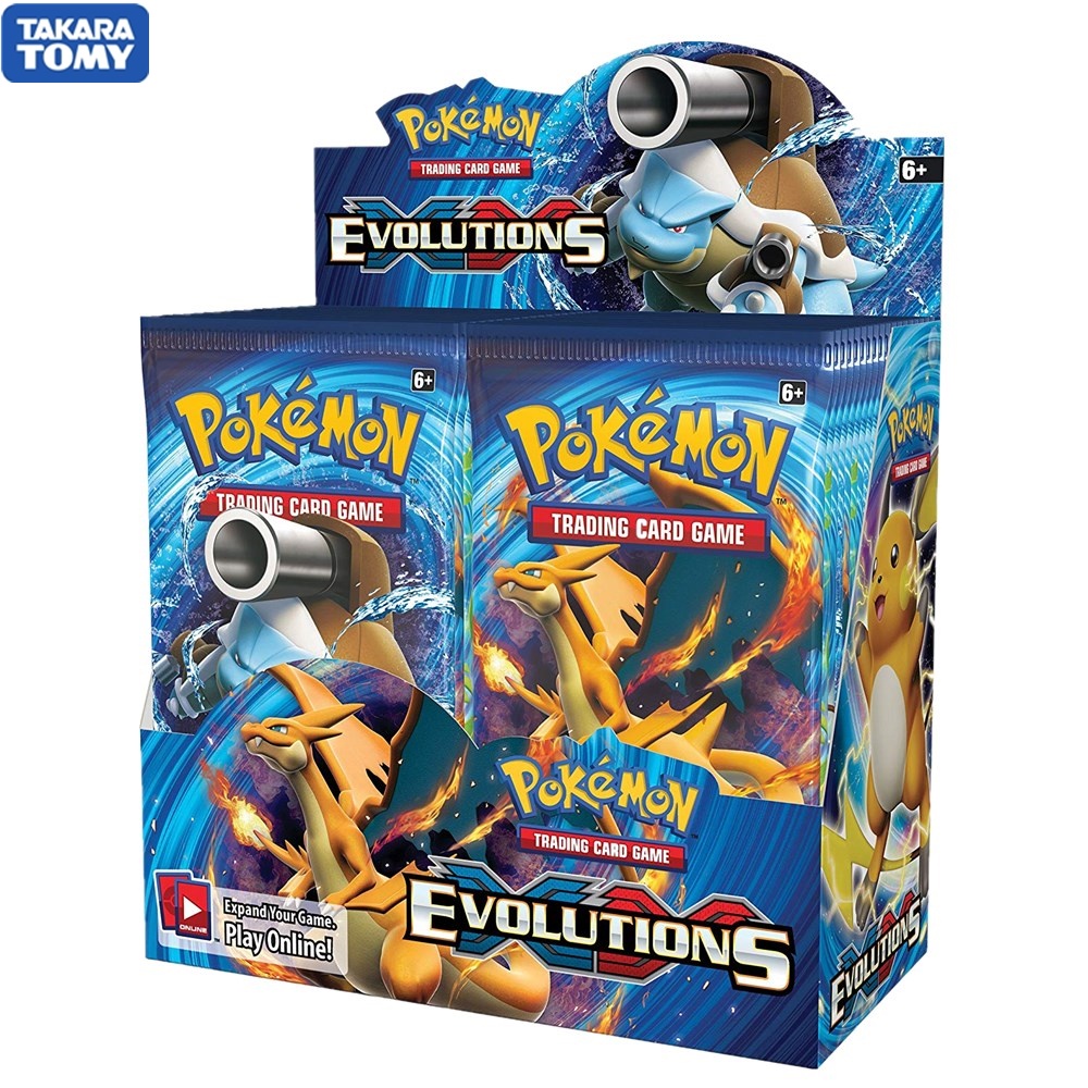 324 ชิ้น/กล่อง Pokemon Card TCG: XY Evolutions 36 กระเป๋าปิดผนึก Booster Box Collection Pokemon Trad