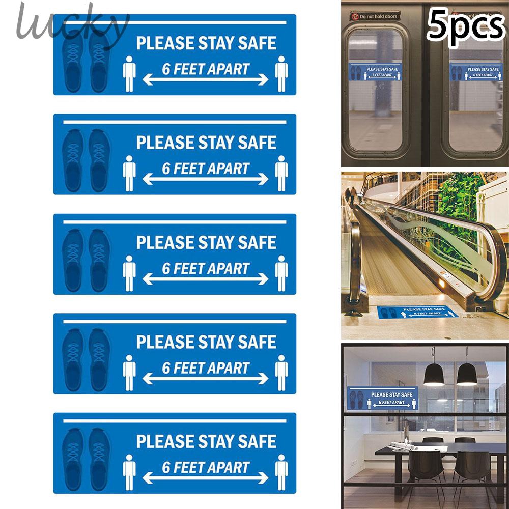 5PCS KEEP YOUR DISTANCE - SOCIAL DISTANCING SIGN PVC Boards Stickers ...