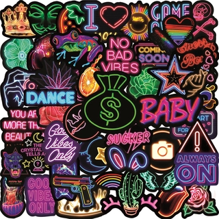 ❉ Neon Color ：VSCO Style - Series 05 JMD Cool Harajuku Graffiti สติ๊กเกอร์ ❉ 50Pcs/Set Waterproof DIY Fashion Decals Doodle สติ๊กเกอร์