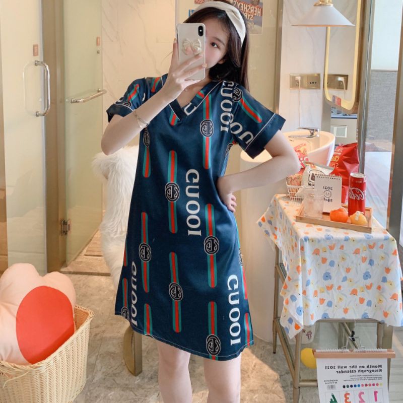🔥🔥🔥พร้อม​ส่ง! ชุดนอน​ซาติน​ ชุดนอน​กระโปรง​ ผ้า​นิ่ม​ ราคาส่ง​ เก็บ​เงิน​ปลายทาง​ รุ่น​08