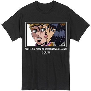 แขนสั้นcrew neckเสื้อยืด พิมพ์ลาย Jojos Bizarre Adventure Golden Wind-Taste of Someone Whos Lying สําหรับผู้ชายS-XXXXL