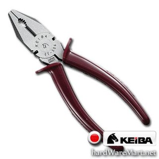 คีมปากจิ้งจก 6" KEIBA ET-506PO combination pliers ด้ามดำ คิบบา