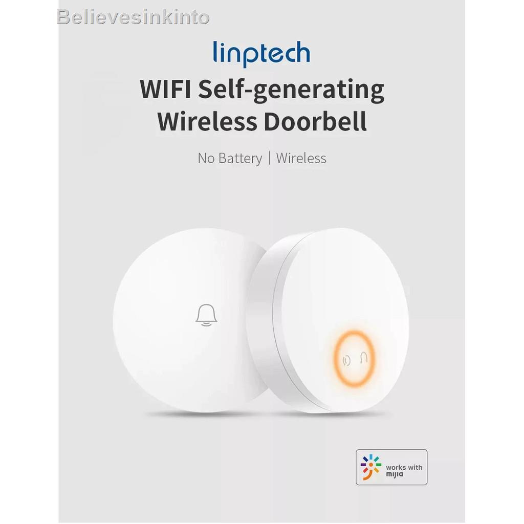 ร้านของเราเปิดตลอด 24 ชั่วโมง☞❃▩Xiaomi Linptech WIFI Self Power Generating Wireless Doorbell Work with Mijia APP Smart C