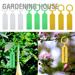 Gardening House ป้ายพลาสติกลายดอกไม้ 4.33X0.94 นิ้วสําหรับติดตกแต่งสวน