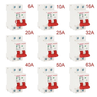 【มีสินค้า】ใหม่ เบรกเกอร์แผงวงจร พลังงานแสงอาทิตย์ DC1000V 2P 6 10 16 20 25 32 40 50 63A MCB