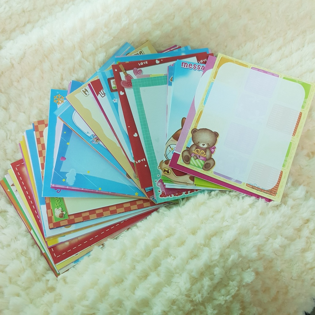 ทักแชทเลือกได้!! 555 PaperPlus กระดาษโน๊ต เซ็ต 12 แผ่น สุ่ม