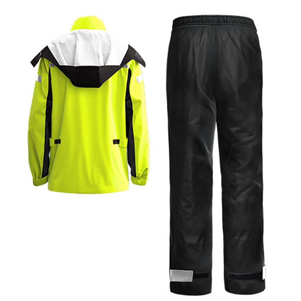Men Motorcycle Rain Suit Outdoor Reflective Waterproof Rain Jacket and Pants Rain Gear for Bike Riding Cycling Camping #4