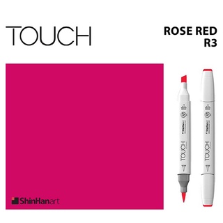 TOUCH TWIN BRUSH MARKER R3 (ROSE RED) / มาร์คเกอร์หัวพู่กัน-หัวตัดขนาดกลาง รหัส R3 (ROSE RED)