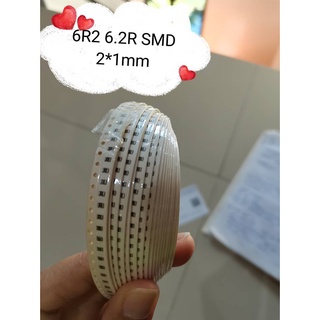 6R2 6.2R SMD 2*1mm 1ชุดมี 50 ตัว สินค้ามีสต็อก พร้อมส่ง