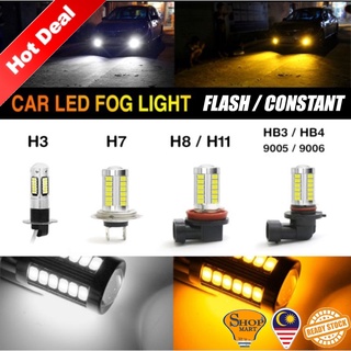 หลอดไฟตัดหมอก Led 3030 SMD 33 H3 H7 H8 H11 9005 9006 HB3 HB4 สําหรับรถยนต์