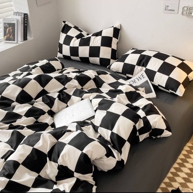 Sweetdream_by Nakin - ผ้าปูที่นอนลายตาราง 3-6ฟุต✨ครบชุด 6 ชิ้น พร้อมส่ง🎇 ส่งของทุกวัน🎇 - รูปที่ 2