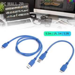 [PC Mall.zr] Usb}A To Micro』B สายเคเบิ้ล Usb3.0 ฮาร์ดไดรฟ์ภายนอก 5Gbps เกียร์อะแดปเตอร์สายไฟสีฟ้า