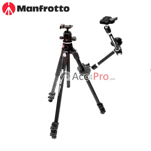 Manfrotto 290Dual-Ball Head + 035 super clamp + 244RC ขากล้องพร้อมหัวมาพร้อมแขนจับ ชุดสุดคุ้ม มี1 ขาแต่วางกล้องได้ 2 ตัว