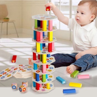 บล็อคไม้สร้างตึก STACKING TOWER บล็อกไม้สร้างตึก เกมตึกถล่ม