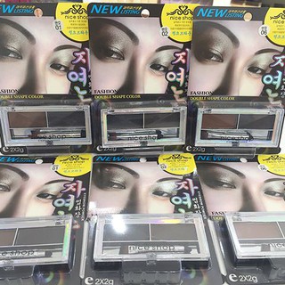 Nice shop Eyebrow Powder 2 Shades + Brush คิ้วฝุ่นไนซ์ช็อป 2 ช่อง พร้อมแปรง