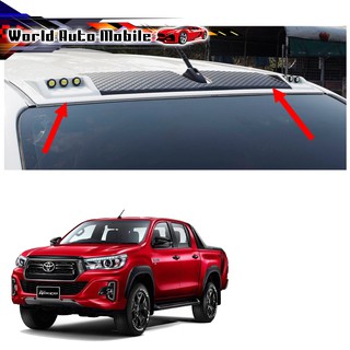 แก๊ปหน้า พร้อมไฟ LEDs DRL โตโยต้า ไฮลัค รีโว้ ล็อคโค สี ขาว , ดำด้าน Hilux Revo Rocco Toyota 2 , 4 ประตู ปี2018-2019