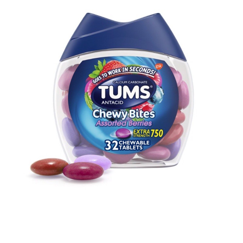 Tums Antacid Ulcer / Gastric Acid 32 Chewable Tablets 8m7F Shopee