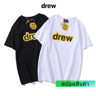 ใหม่ Hot Drew House Justin Bieber Drew เสื้อยืดลําลองสําหรับผู้ชายผู้หญิงแขนสั้นผ้าฝ้ายพิมพ์ลาย