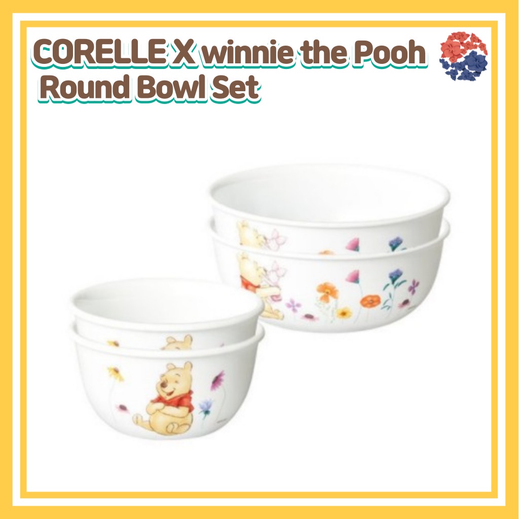 Corelle x Winnie the Pooh Bowls set /Corelle USA set/Corelle Bowl large/ Corelle set/ Winnie the Pooh Kitchen/soup bowl/Pooh bowl front plate/Corelle bowl/Corelle Bowl small