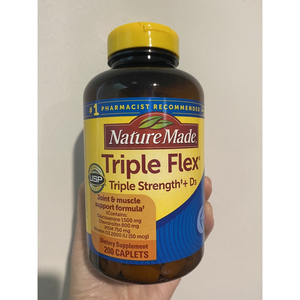 (แพคเกจใหม่) Nature Made TripleFlex Triple Strength 200เม็ด