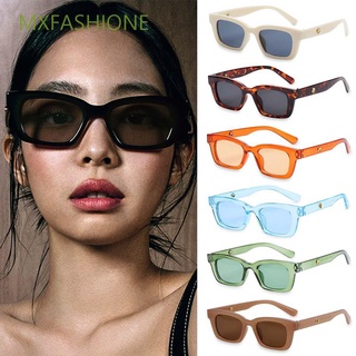 Mxfashione แว่นตากันแดดแฟชั่นสําหรับสตรีกรอบแว่นสี่เหลี่ยมผืนผ้าป้องกัน Uv400 สไตล์วินเทจ