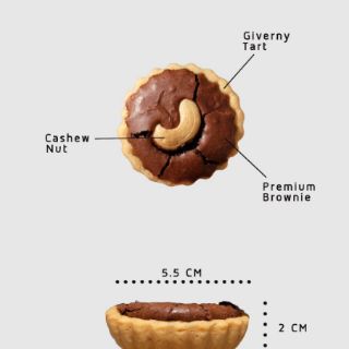 ทาร์ต​บ​ราว​นี่​ จำนวน 4 ชิ้น ทาร์บราวนี่ช็อกโกแลตแข็มข้น
